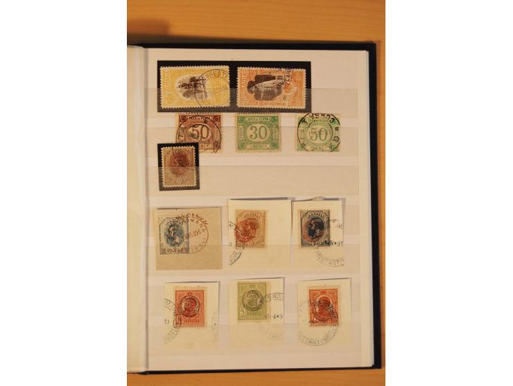 1858/1918, gestempelte Zusammenstellung mit besseren Werten, unterschiedliche Erhaltung