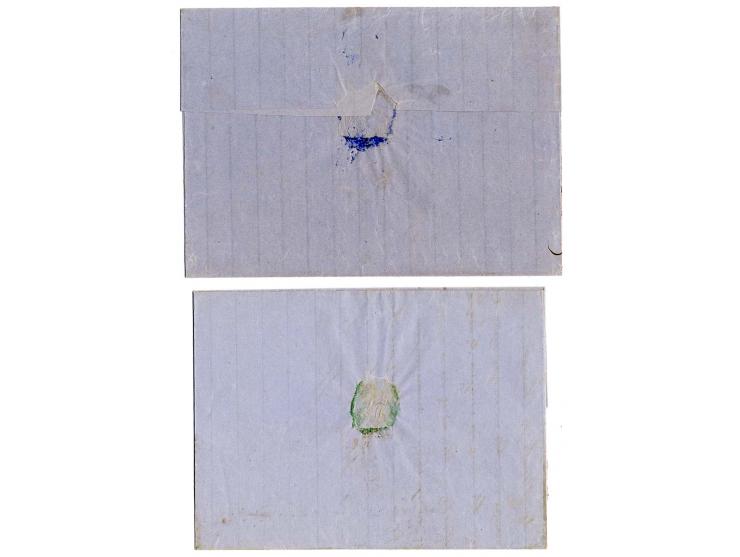 1854/62, 8 markenlose datierte Briefe mit kyrillischen Orts- oder Franco-Stempeln