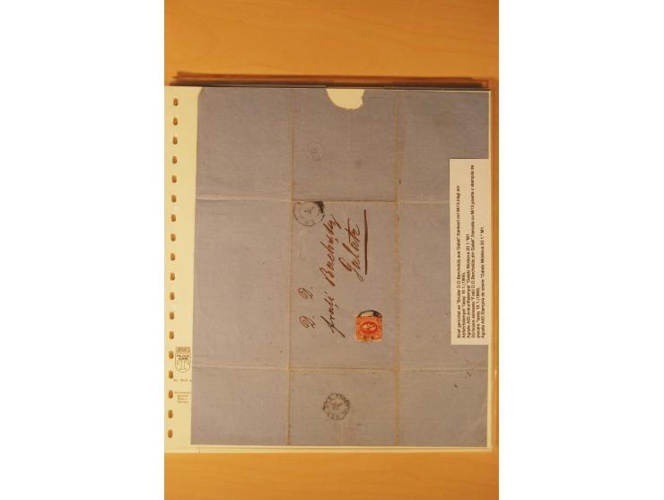 1865, Cuza 20 Par., 10 Briefe in unterschiedlicher Erhaltung, dabei Brief mit 2 Marken, ex Seybold, Syracuse
 