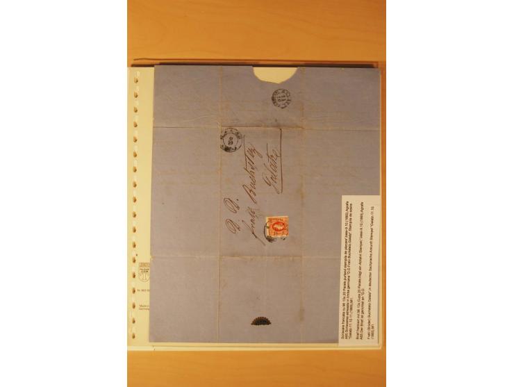 1865, Cuza 20 Par., 10 Briefe in unterschiedlicher Erhaltung, dabei Brief mit 2 Marken, ex Seybold, Syracuse
 