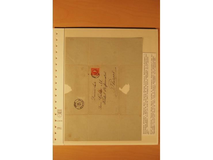 1865, Cuza 20 Par., 10 Briefe in unterschiedlicher Erhaltung, dabei Brief mit 2 Marken, ex Seybold, Syracuse
 