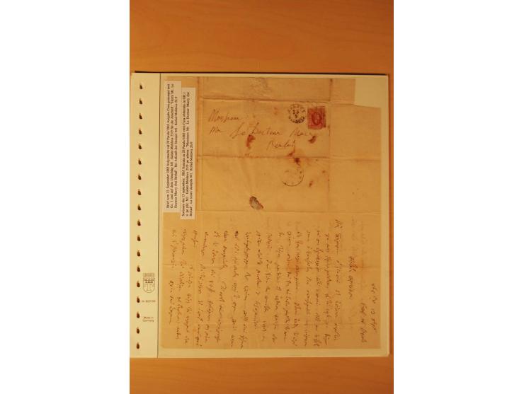 1865, Cuza 20 Par., 10 Briefe in unterschiedlicher Erhaltung, dabei Brief mit 2 Marken, ex Seybold, Syracuse
 