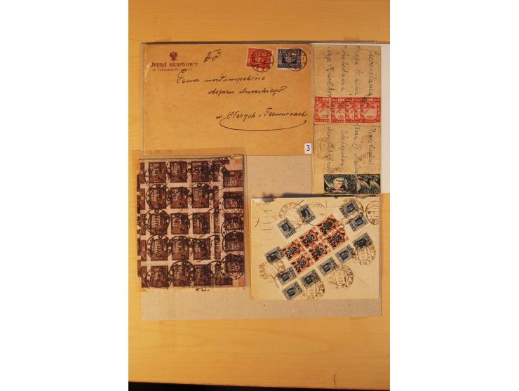 1908/1931, 28 Briefe und Karten, dabei R-Briefe, Massenfrankaturen, Tauschkontrollmarken und bessere Frankaturen, dazu u.a. e