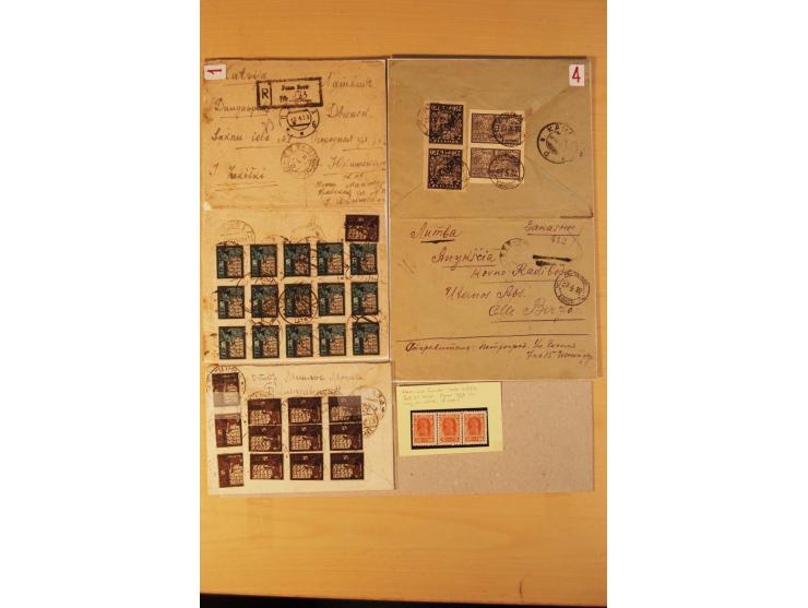 1908/1931, 28 Briefe und Karten, dabei R-Briefe, Massenfrankaturen, Tauschkontrollmarken und bessere Frankaturen, dazu u.a. e