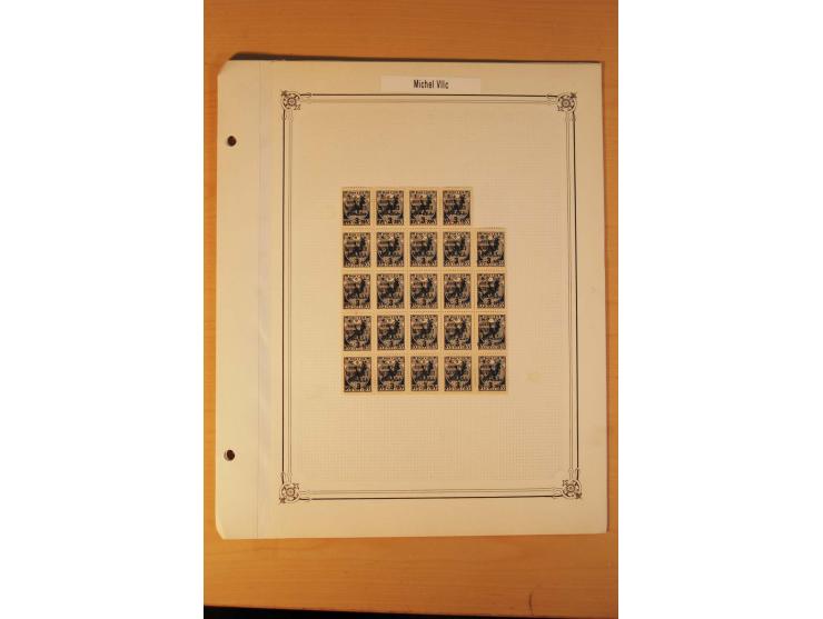 GEBÜHRENMARKEN FÜR BRIEFMARKEN-TAUSCHSENDUNGEN: 1922/33, postfrische, ungebrauchte und gestempelte Sammlung mit u.a. Mi.-Nr. 