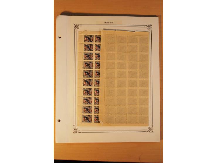 GEBÜHRENMARKEN FÜR BRIEFMARKEN-TAUSCHSENDUNGEN: 1922/33, postfrische, ungebrauchte und gestempelte Sammlung mit u.a. Mi.-Nr. 