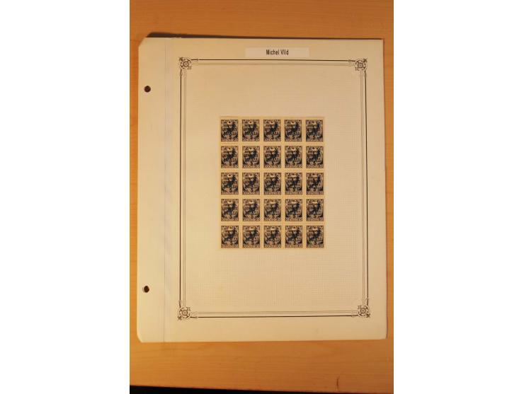 GEBÜHRENMARKEN FÜR BRIEFMARKEN-TAUSCHSENDUNGEN: 1922/33, postfrische, ungebrauchte und gestempelte Sammlung mit u.a. Mi.-Nr. 