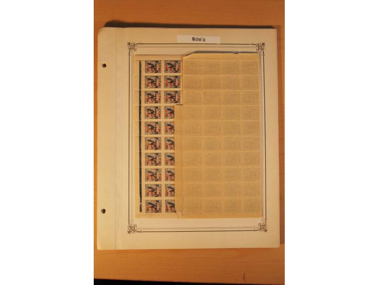 GEBÜHRENMARKEN FÜR BRIEFMARKEN-TAUSCHSENDUNGEN: 1922/33, postfrische, ungebrauchte und gestempelte Sammlung mit u.a. Mi.-Nr. 