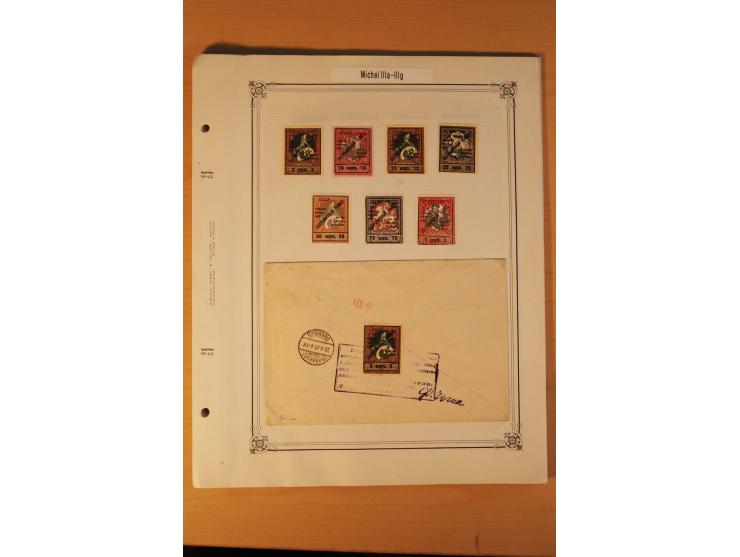 GEBÜHRENMARKEN FÜR BRIEFMARKEN-TAUSCHSENDUNGEN: 1922/33, postfrische, ungebrauchte und gestempelte Sammlung mit u.a. Mi.-Nr. 