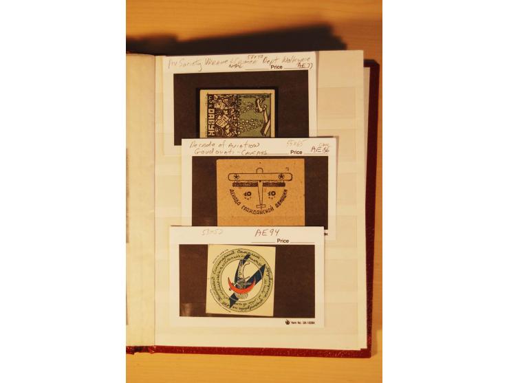 FLUGPOSTVIGNETTEN: 1925/33 (ca.), enorm umfangreiche Sammlung von ca. 400 Flugpost-Vignetten, über 20 Luftpostlotterie-Losen,