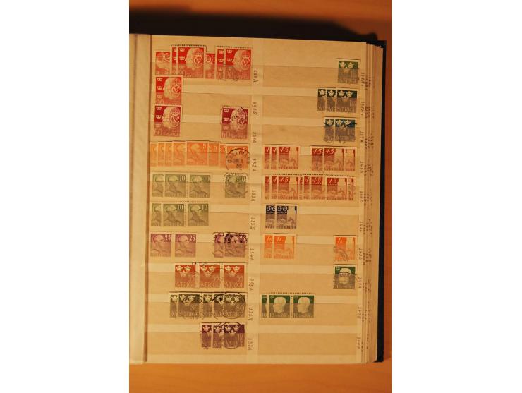 1858/1976, postfrischer und gestempelter Doublettenposten, überwiegend nach 1945, in 3 Einsteckbüchern