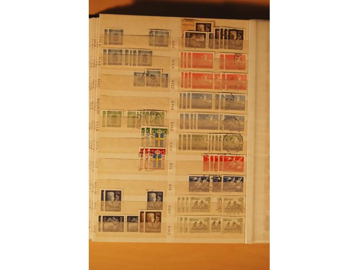 1858/1976, postfrischer und gestempelter Doublettenposten, überwiegend nach 1945, in 3 Einsteckbüchern