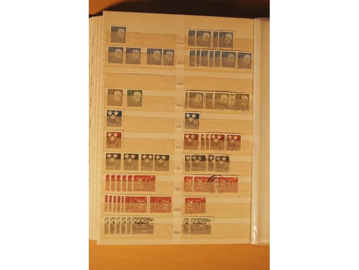 1858/1976, postfrischer und gestempelter Doublettenposten, überwiegend nach 1945, in 3 Einsteckbüchern