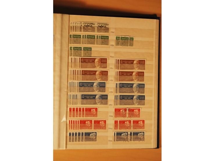 1858/1976, postfrischer und gestempelter Doublettenposten, überwiegend nach 1945, in 3 Einsteckbüchern