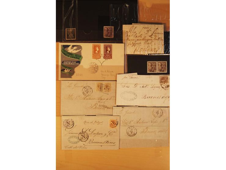 1850/1950 (ca.), postfrischer, ungebrauchter und gestempelter Posten mit guten Ausgaben, Abarten und Besonderheiten, einige B