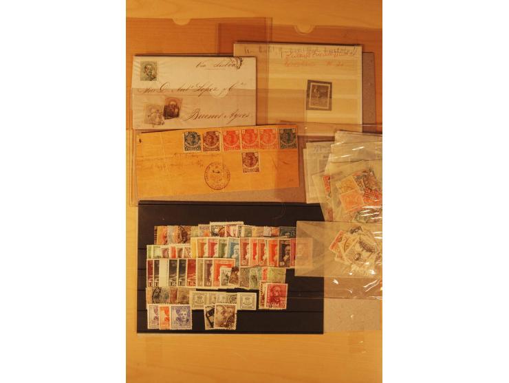 1850/1950 (ca.), postfrischer, ungebrauchter und gestempelter Posten mit guten Ausgaben, Abarten und Besonderheiten, einige B