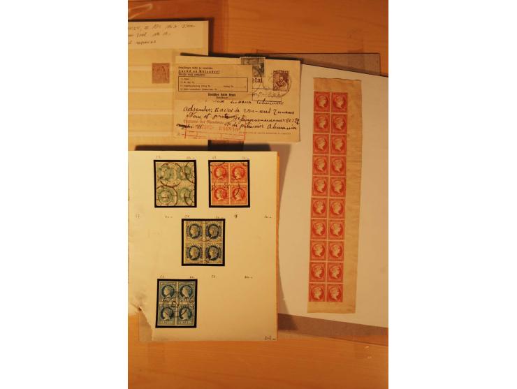 1850/1950 (ca.), postfrischer, ungebrauchter und gestempelter Posten mit guten Ausgaben, Abarten und Besonderheiten, einige B