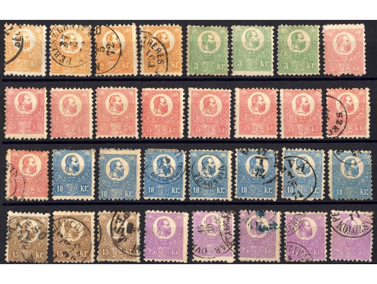 1871, ungebrauchte und gestempelte Partie mit u.a. Mi.-Nr. 1 (4), 2 (3 ungebraucht), 3 (10, davon 8 ungebraucht), 4 (7, davon