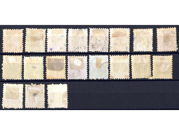 1871, ungebrauchte und gestempelte Partie mit u.a. Mi.-Nr. 1 (4), 2 (3 ungebraucht), 3 (10, davon 8 ungebraucht), 4 (7, davon