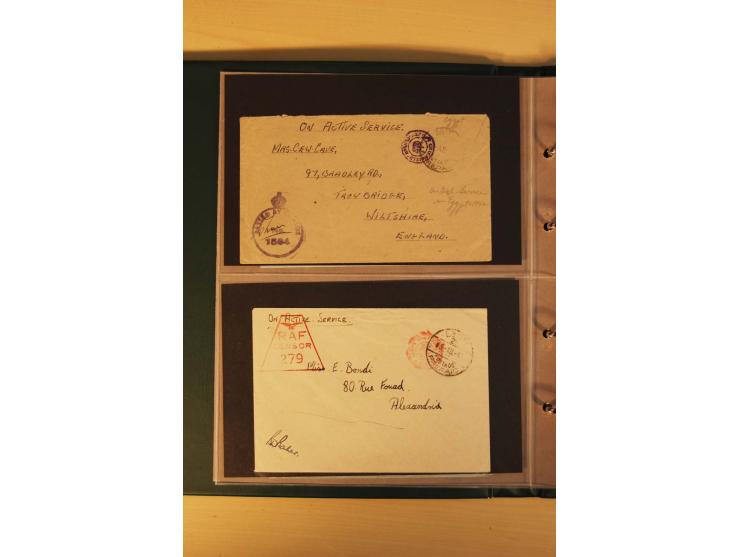 1939/45, Partie von 40 Briefen, dabei verschiedene Zensuren, frankierte und unfrankierte Feldpost von britischen, indischen, 