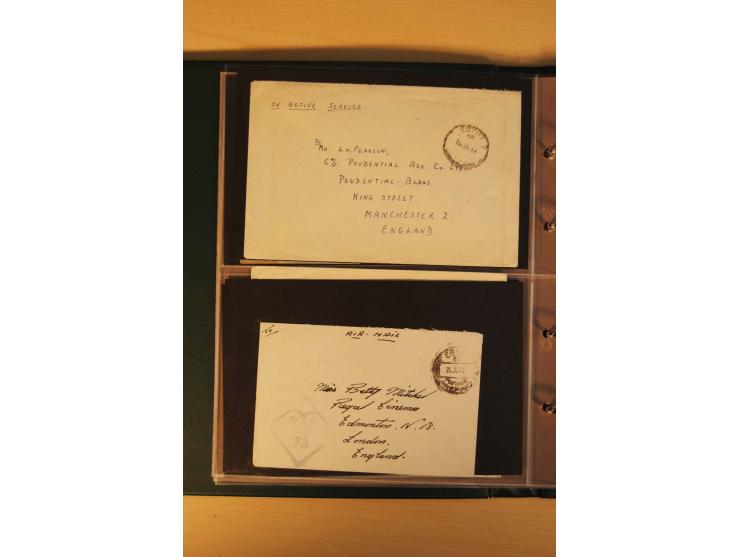 1939/45, Partie von 40 Briefen, dabei verschiedene Zensuren, frankierte und unfrankierte Feldpost von britischen, indischen, 