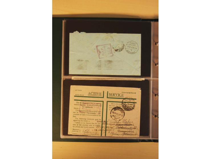 1939/45, Partie von 40 Briefen, dabei verschiedene Zensuren, frankierte und unfrankierte Feldpost von britischen, indischen, 