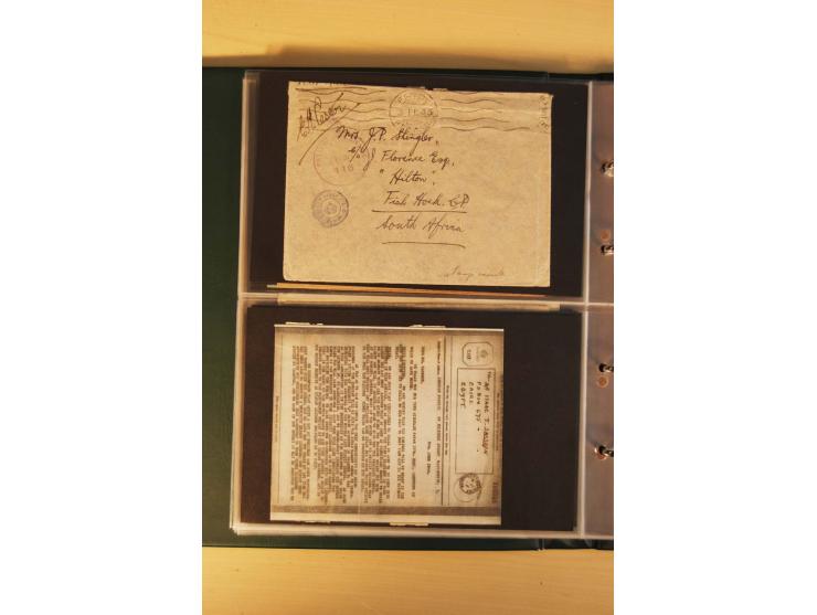 1939/45, Partie von 40 Briefen, dabei verschiedene Zensuren, frankierte und unfrankierte Feldpost von britischen, indischen, 