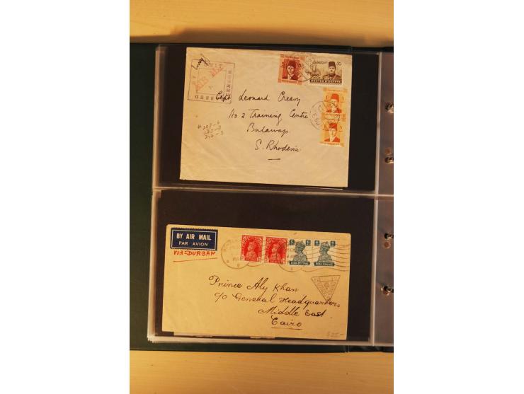 1939/45, Partie von 40 Briefen, dabei verschiedene Zensuren, frankierte und unfrankierte Feldpost von britischen, indischen, 