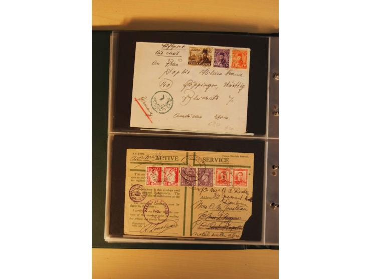 1939/45, Partie von 40 Briefen, dabei verschiedene Zensuren, frankierte und unfrankierte Feldpost von britischen, indischen, 