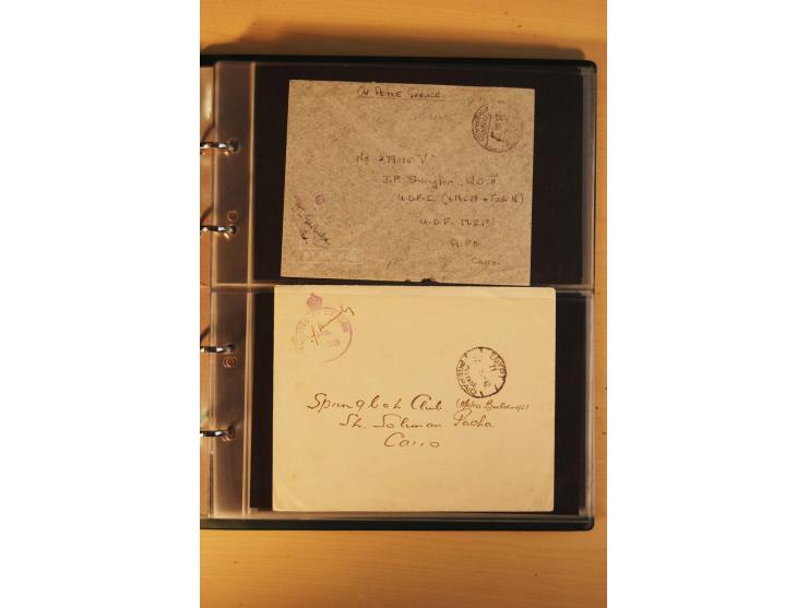 1939/45, Partie von 40 Briefen, dabei verschiedene Zensuren, frankierte und unfrankierte Feldpost von britischen, indischen, 