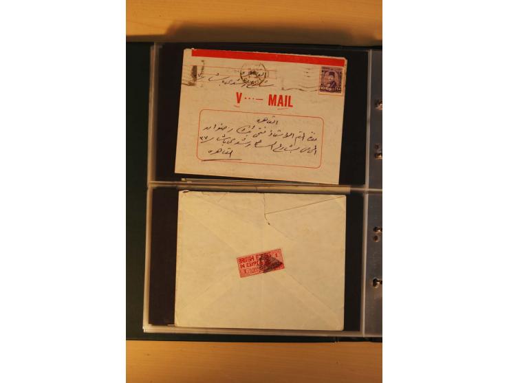 1939/45, Partie von 40 Briefen, dabei verschiedene Zensuren, frankierte und unfrankierte Feldpost von britischen, indischen, 