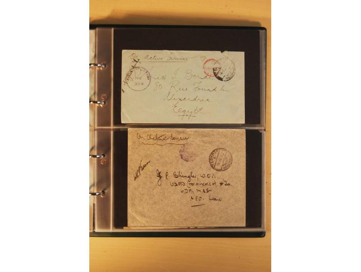 1939/45, Partie von 40 Briefen, dabei verschiedene Zensuren, frankierte und unfrankierte Feldpost von britischen, indischen, 