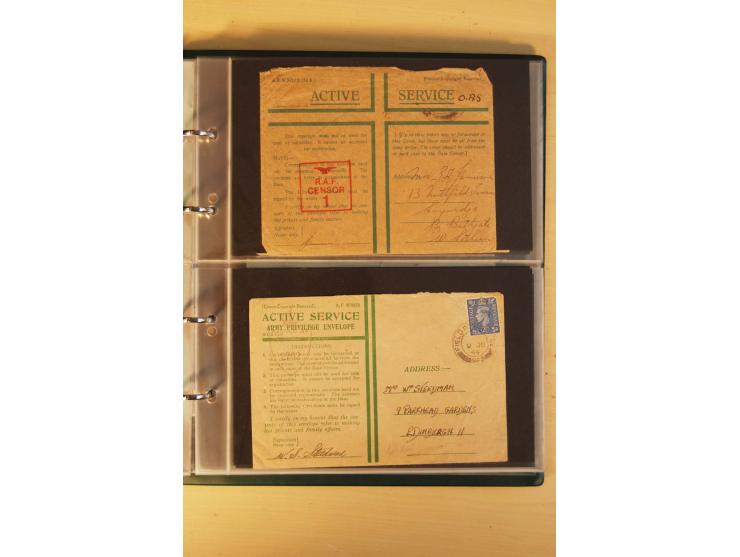 1939/45, Partie von 40 Briefen, dabei verschiedene Zensuren, frankierte und unfrankierte Feldpost von britischen, indischen, 
