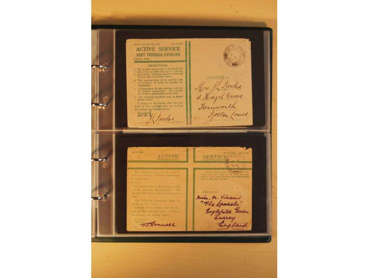 1939/45, Partie von 40 Briefen, dabei verschiedene Zensuren, frankierte und unfrankierte Feldpost von britischen, indischen, 
