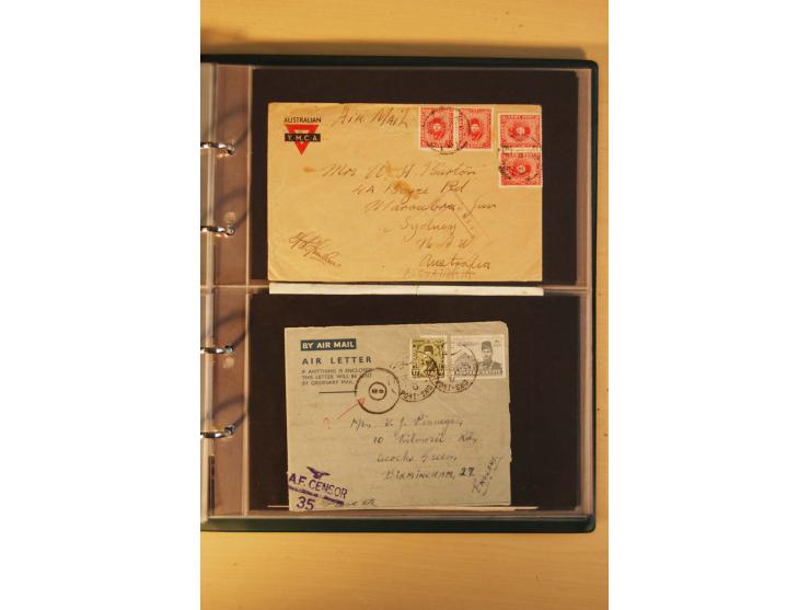 1939/45, Partie von 40 Briefen, dabei verschiedene Zensuren, frankierte und unfrankierte Feldpost von britischen, indischen, 