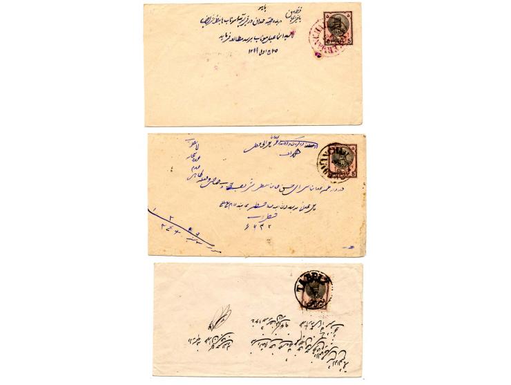 1876/1923, 15 Briefe und Ganzsachenumschläge sowie 5 Barnamehs; nur bessere Frankaturen und Stempel