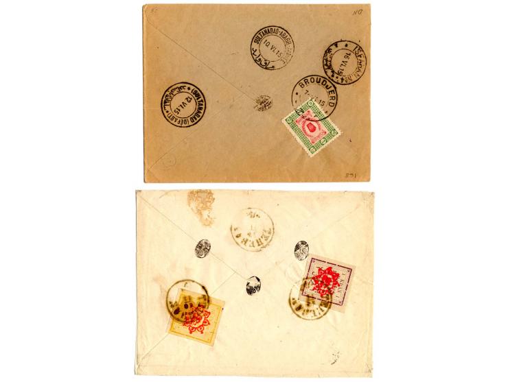 1894/1921, 5 Briefe mit guten Frankaturen bzw. Stempeln