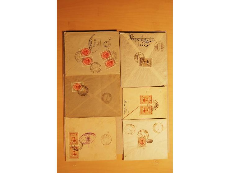 1911/24, 56 Briefe, dabei Stempel kleiner Orte, Zensur und Kontrollstempel etc.