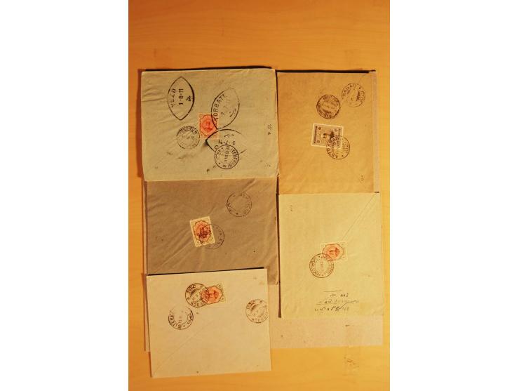 1911/24, 56 Briefe, dabei Stempel kleiner Orte, Zensur und Kontrollstempel etc.