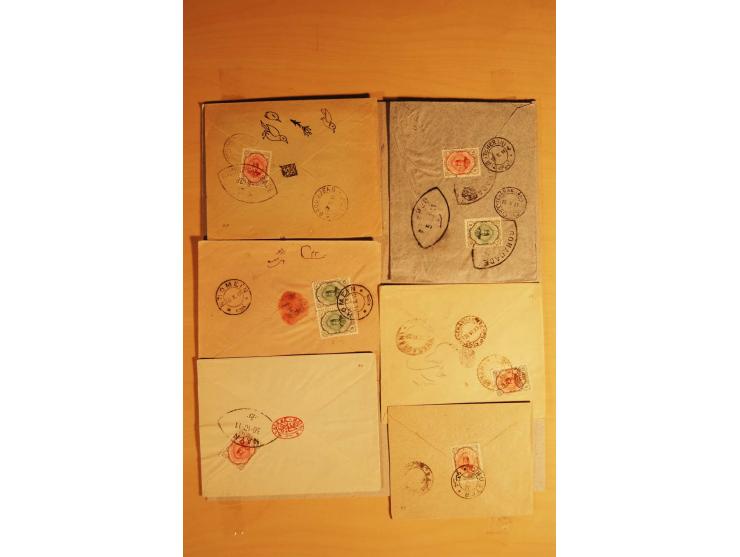 1911/24, 56 Briefe, dabei Stempel kleiner Orte, Zensur und Kontrollstempel etc.