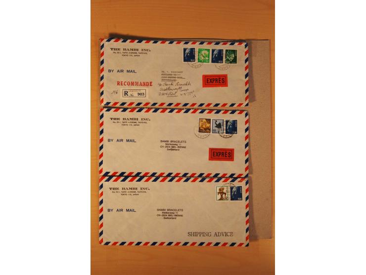 1880/1970 (ca.), rd. 370 Briefe, Karten und Ganzsachen, dabei Reco, Luftpost etc.