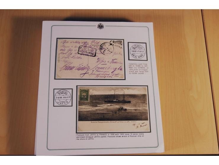1873/1917 (ca.), aufgezogene Sammlung von rd. 250 Briefen, Briefkarten, Karten, Ganzsachen und Ansichtskarten, dabei Telegram