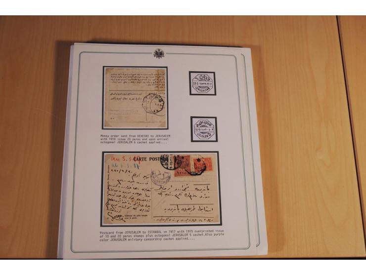 1873/1917 (ca.), aufgezogene Sammlung von rd. 250 Briefen, Briefkarten, Karten, Ganzsachen und Ansichtskarten, dabei Telegram