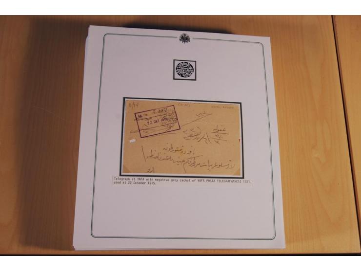1873/1917 (ca.), aufgezogene Sammlung von rd. 250 Briefen, Briefkarten, Karten, Ganzsachen und Ansichtskarten, dabei Telegram