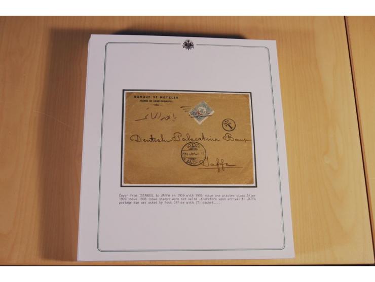 1873/1917 (ca.), aufgezogene Sammlung von rd. 250 Briefen, Briefkarten, Karten, Ganzsachen und Ansichtskarten, dabei Telegram