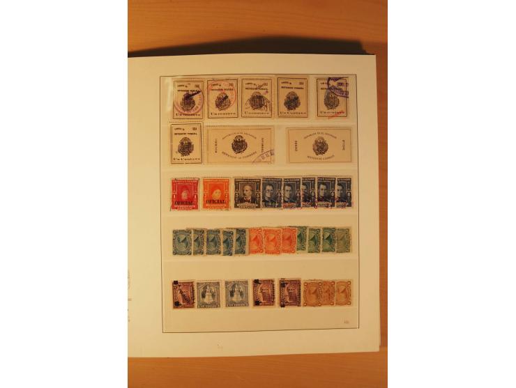 1862/1985 (ca.), ungebrauchte, postfrische und gestempelte Zusammenstellung mit etlichen Briefen und Ganzsachen von Costa Ric