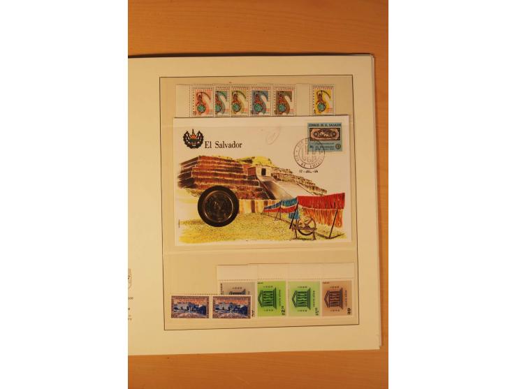1862/1985 (ca.), ungebrauchte, postfrische und gestempelte Zusammenstellung mit etlichen Briefen und Ganzsachen von Costa Ric