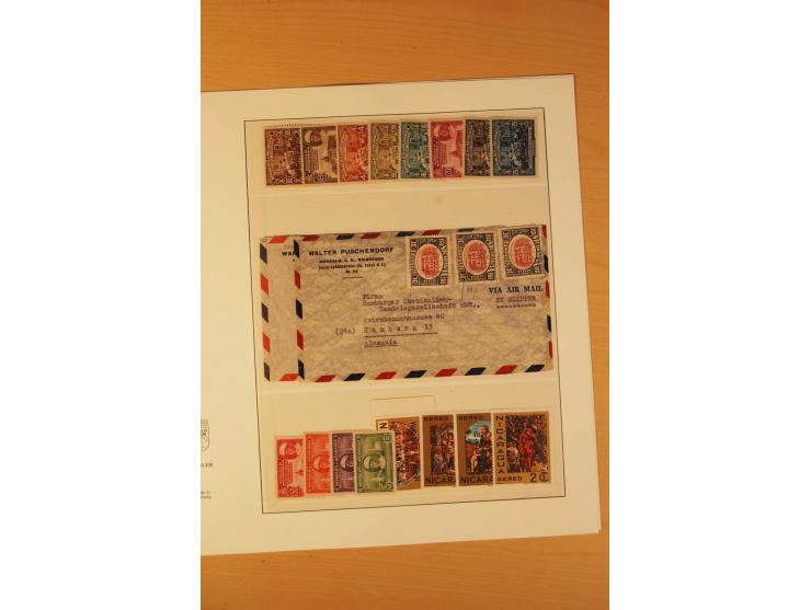 1862/1985 (ca.), ungebrauchte, postfrische und gestempelte Zusammenstellung mit etlichen Briefen und Ganzsachen von Costa Ric