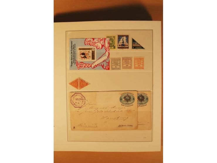 1862/1985 (ca.), ungebrauchte, postfrische und gestempelte Zusammenstellung mit etlichen Briefen und Ganzsachen von Costa Ric