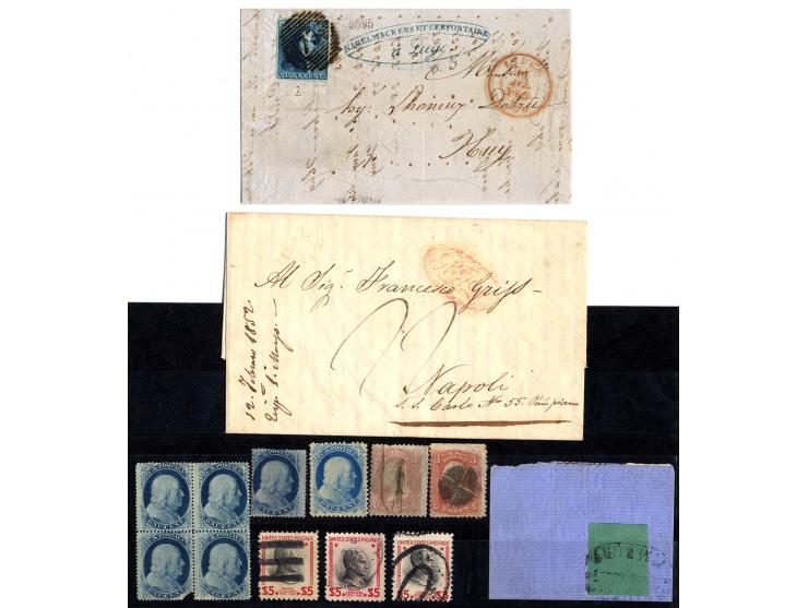 1850/1920 (ca.), kleine Partie ungebrauchter und gebrauchter Marken sowie diverser Briefe und Karten, dabei Natal Mi.-Nr. 2 a